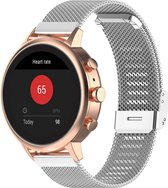 Universeel Milanees Smartwatch 18MM Bandje - Roestvrij Staal - Zilver