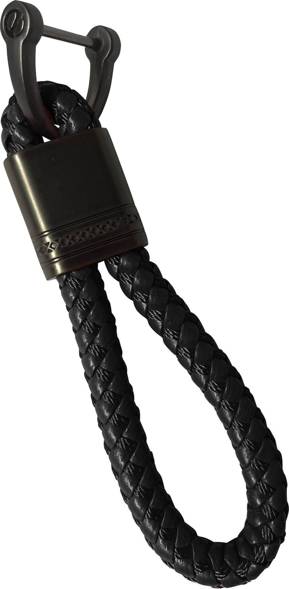 Sleutelhanger Touw Auto Sleutelhanger Met Sleutelhanger Ring Sleutelhanger Koord - Zwart