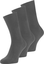 Modal antipress sokken 3 paar grijs