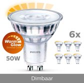 Philips energiezuinige LED Spot - 50 W - GU10 - Dimbaar warmwit licht - 6 stuks - Bespaar op energiekosten