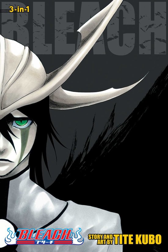 Bleach édition 3-en-1 14 : un manga avec un personnage portant un masque et des yeux verts, intitulé 'BLEACH'.
