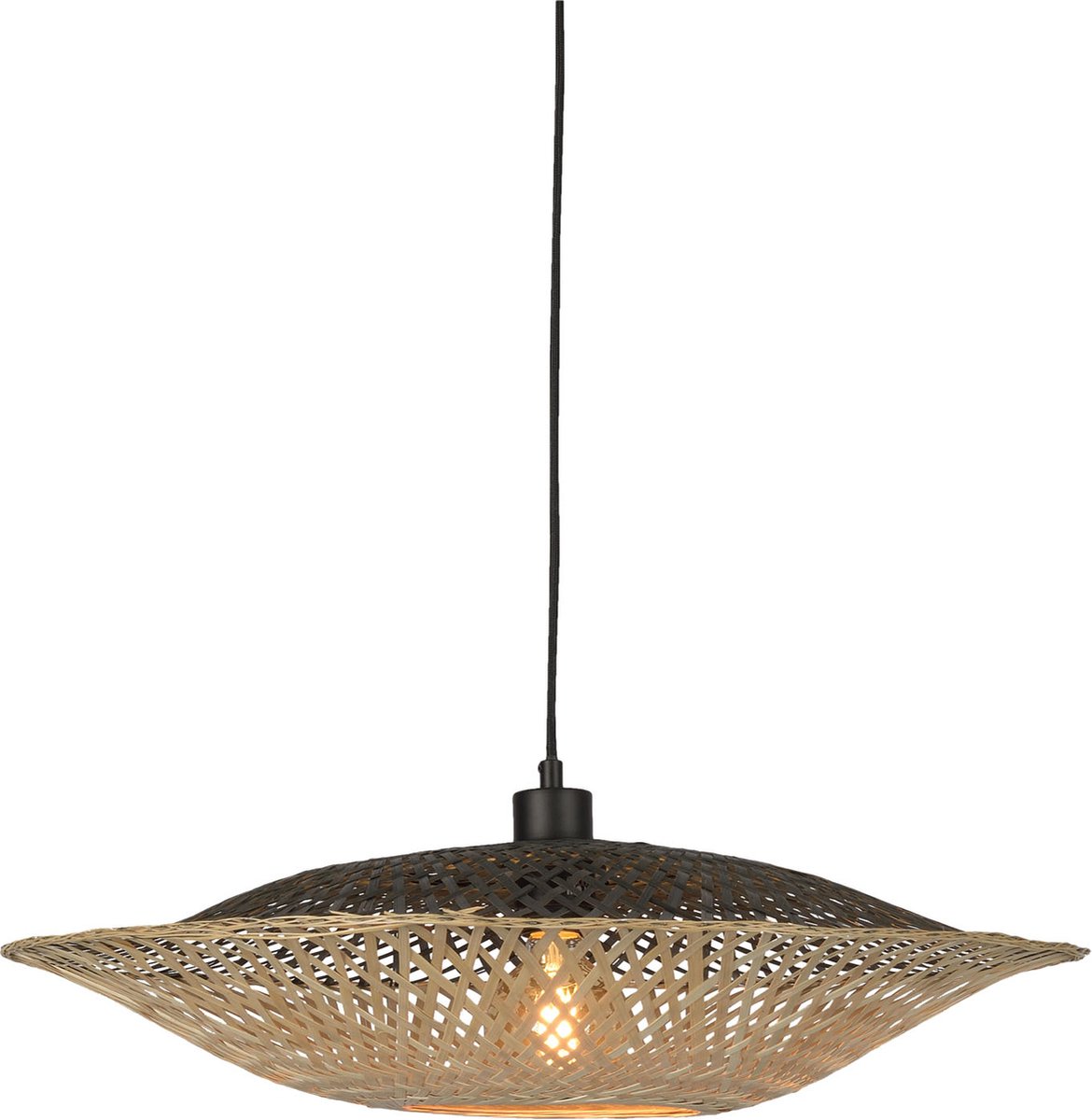 GOOD&MOJO Kalimantan Hanglamp Plat - Ø44cm - Naturel