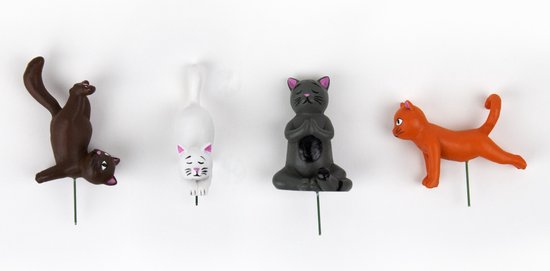 Giftrepublic Mini pot de plant Yoga chats