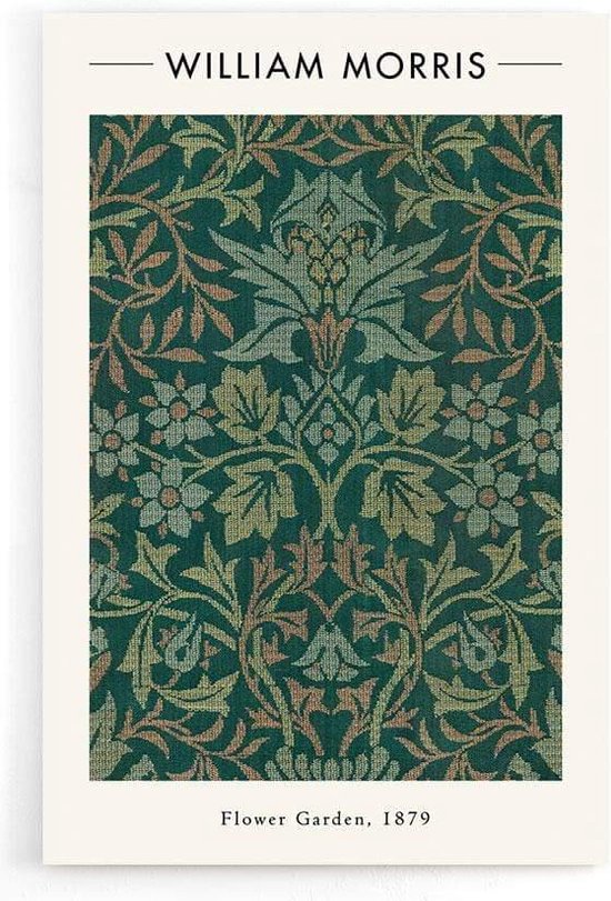 Walljar - William Morris - Flower Garden - Muurdecoratie - Poster