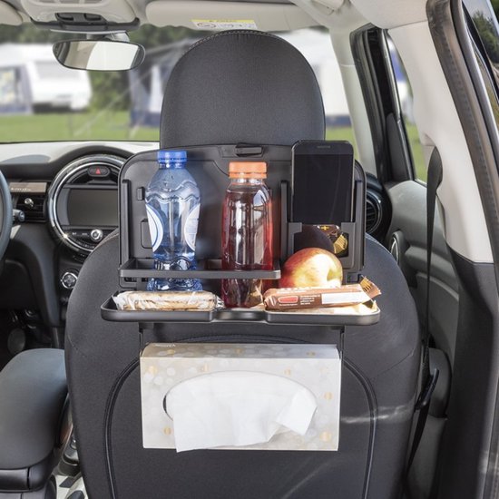 Auto achterbanktafel, autotafel voor achterbank, passagiers, klaptafel