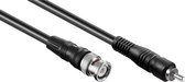 BNC (m) - Tulp RCA (m) kabel - RG59 - 75 Ohm / zwart - 1 meter