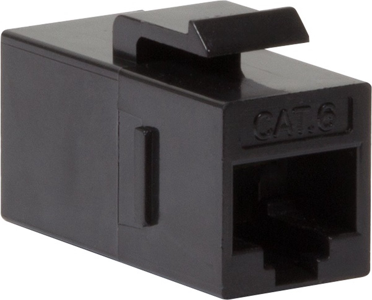 UTP CAT6 Gigabit Keystone module RJ45 - RJ45 - compact / zwart