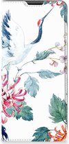 Wallet Bookcase Motorola Moto G51 5G Telefoonhoesje Bird Flowers