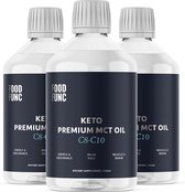 Foodfunc | Keto | Premium MCT oil | C8-C10 | 3 Stuks | 3 x Foodfunc Premium MCT Oil | No Junk Just Func