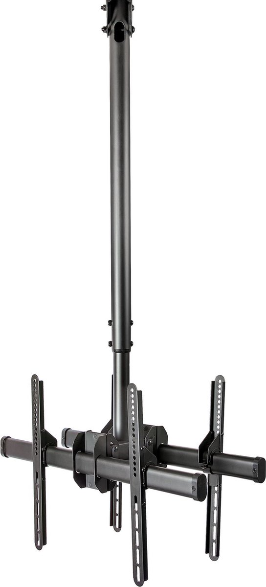 StarTech.com Plafond TV beugel voor twee back-to-back schermen - 1m tot 1 5m stang - volledig beweegbaar - dual 32 tot 75 display - Plafondmontage voor plasma / LCD / TV - zwaar staal - zwart - schermgrootte: 32 -75 - te bevestigen aan het plafond
