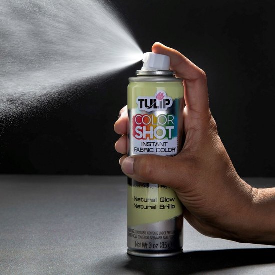 Tulip ColorShot instant fabric color spray Natural glow bol