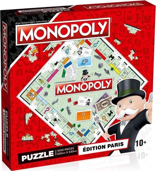 WINNING MOVEMENTS Puzzle Monopoly Classique Paris 1000 pièces