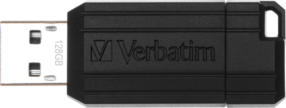 VERBATIM PinStripe - USB-Stick128 GB - Zwart USB 2.0 128 GB USB