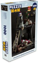 Puzzel Stilleven met hamsters in een kerstverhaal - Legpuzzel - Puzzel 1000 stukjes volwassenen - Kerst - Cadeau - Kerstcadeau voor mannen, vrouwen en kinderen