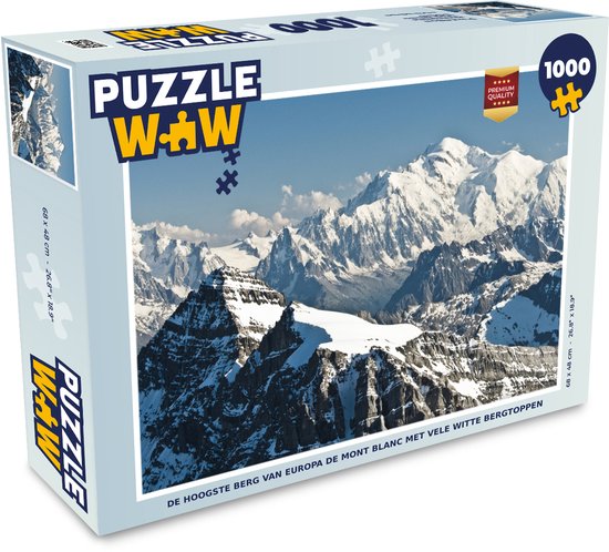 Puzzle La plus haute montagne d' Europe Le Mont Blanc aux nombreux sommets blancs - Puzzle - Puzzle 1000 pièces adultes