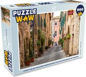 Puzzel Straat van de Italiaanse middeleeuwse stad San Gimignano in Toscane - Legpuzzel - Puzzel 1000 stukjes volwassenen