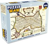 Puzzel Kaart - Heerhugowaard - Vintage - Legpuzzel - Puzzel 1000 stukjes volwassenen