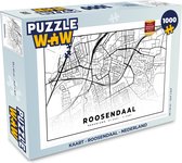 Puzzel Kaart - Roosendaal - Nederland - Legpuzzel - Puzzel 1000 stukjes volwassenen