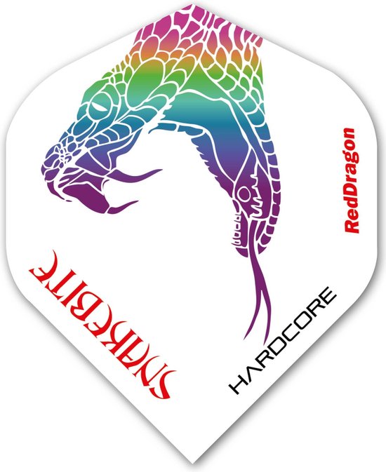 Red Dragon Peter Wright Hardcore Snakebite Flight White - Dart Flights van Red Dragon — afbeelding 2