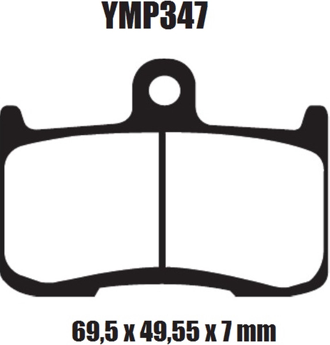 Motor remblokken voorzijde Kawasaki Z 1000 2003 - 2006 Z1000 YMP347 remblok rem voor