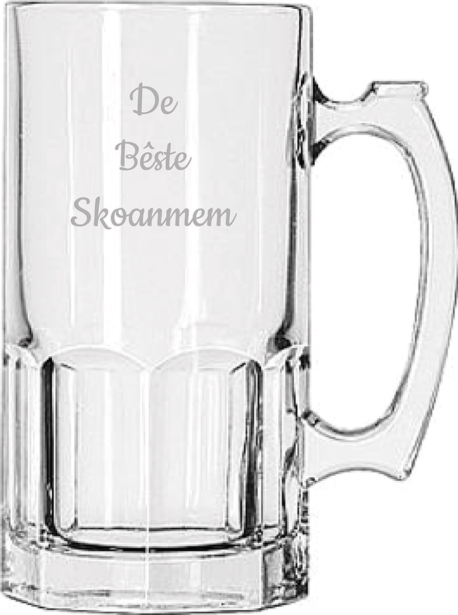 Gegraveerde Bierpul 1ltr De Bêste Skoanmem