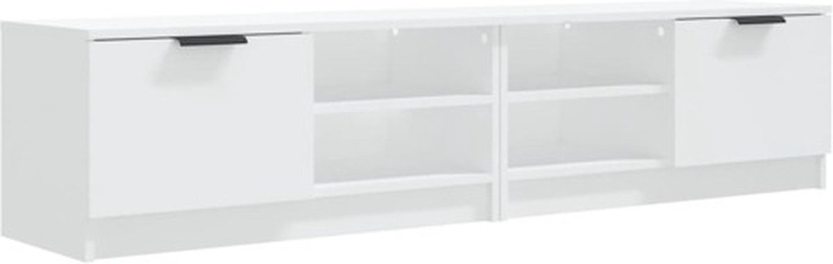 vidaXL - Tv-meubels - 2 - st - 80x35x36,5 - cm - bewerkt - hout - wit
