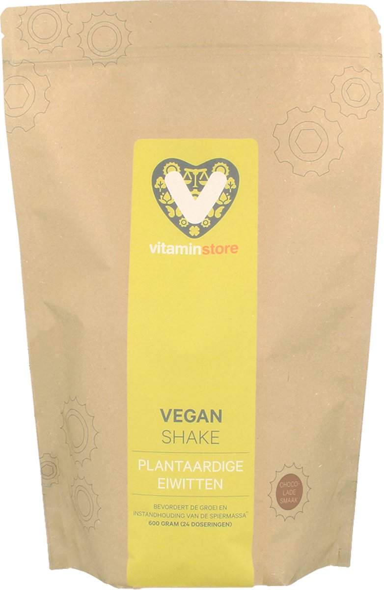 Vitaminstore - Vegan Shake Chocolade - 600 gram | Chocolade
