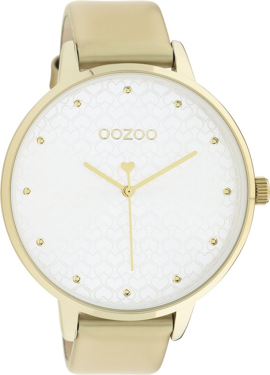 OOZOO Timpieces - Montre en or avec bracelet en cuir doré - C11035 | bol