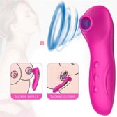 Krachtige zuigende Clitoris Vibrator - 10 verschillende standen - pink - Sucking