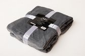 Fleece deken - fleece plaid - 150 x 200 - super zacht - 280 gsm -  Licht Grijs