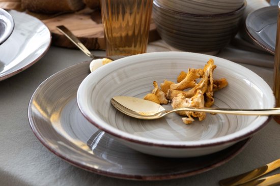 Villeroy & Boch Serviesset Lave - Beige - 4-delig / 2 personen - 2 din
