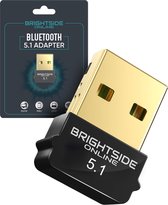 Brightside Online Bluetooth 5.1 USB Adapter - Windows 11/10/8.1/8/7 - Draadloos - Dongle