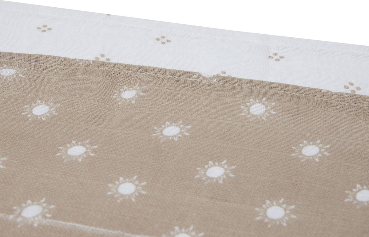 Goedkoopste Jollein Hydrofiele Multidoek Small 70x70cm Pointelle&Sun - Biscuit - 2 Stuks