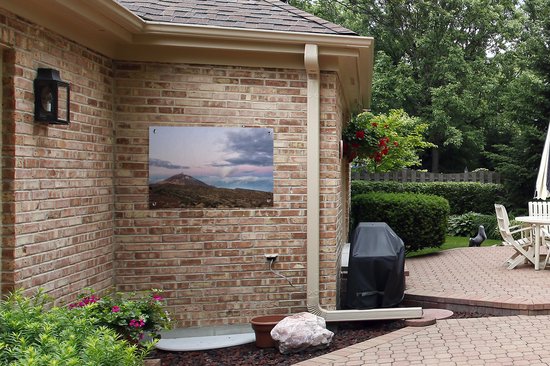 Tuinposters buiten Teide vulkaan in het ochtendlicht in het Nationaal park Teide in Spanje - 90x60 cm - Tuindoek - Buitenposter