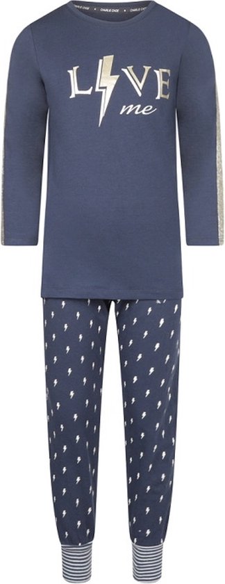 Charlie Choe meisjes pyjama Lightning - Blauw - Maat - 104