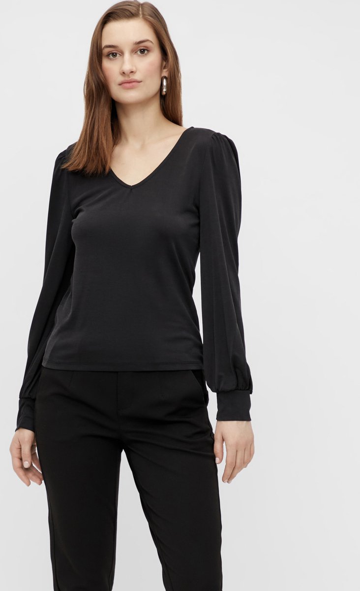 OBJECT OBJANNIE L/S V-NECK TOP NOOS Dames Top - Maat S