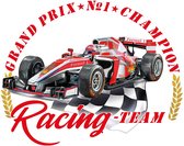 Formule 1 Grand Prix No 1 Champion Racing Team Strijk Applicatie Large 25.7 cm / 19.8 / Rood Zwart