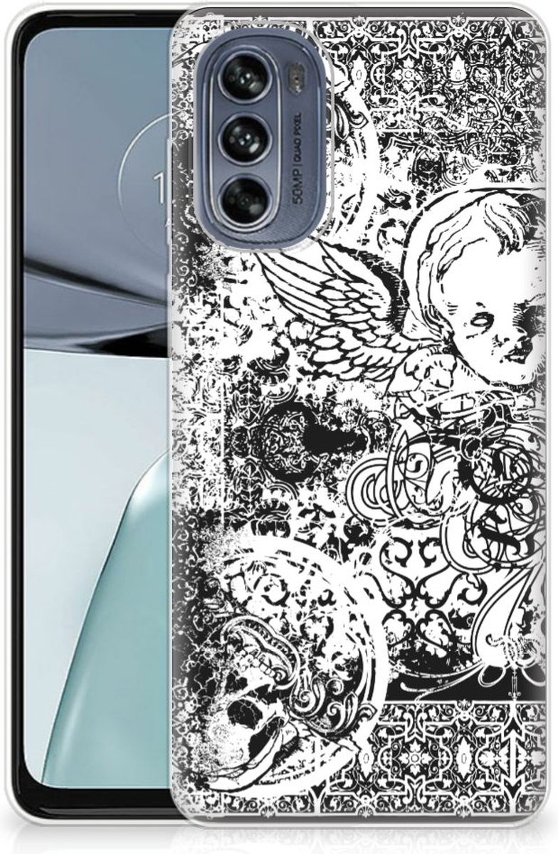 Silicone Back Case Motorola Moto G62 5G Skulls Angel