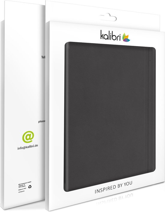 kalibri hoes geschikt voor Tolino Vision 6 - Leren beschermhoes voor e-reader in zwart van kalibri — afbeelding 2