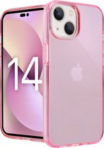 ShieldCase geschikt voor Apple iPhone 14 TPU case - roze - Siliconen hoesje - Shockproof case hoesje - Backcover case