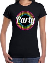 Party verkleed t-shirt zwart voor dames - discoverkleed / party shirt - Cadeau voor een disco liefhebber XXL