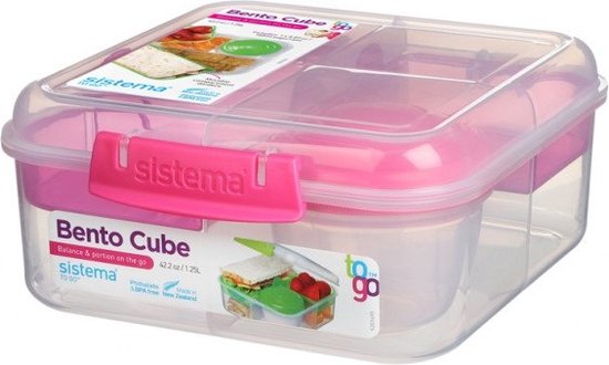 Depesche 13410 TOPModel Summer Feeling - Brotdose in Grün und Rosa, mit Model Motiv und Blumen Muster, Lunchbox mit 3 Fächern und Klappdeckel