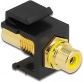 Keystone module Tulp RCA (v) - Tulp RCA (v) video (geel) verguld / zwart