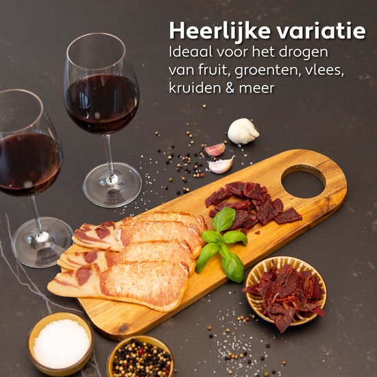Vita5 Nobel Pro 10 Voedseldroger - Dehydrator 10 Laags - XXL Droogoven RVS - 24-Uurs Timer - Led-bedieningspaneel - 1000 Watt