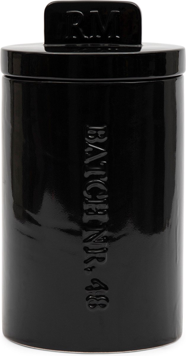 Riviera Maison Bewaarpot zwart - Batch No. 48 Storage Jar - Zwart - Hoog