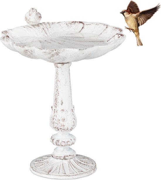 Relaxdays bird bath cast iron wall hanging retro decoration bird bath HBD 24x28x14cm bronze Relaxdays bird bath cast iron wall hanging retro decoration bird bath HBD 24x28x14cm bronze