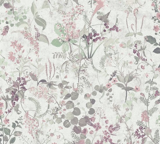 AS Creation The Bos - PAPIER PEINT FLEURS SÈCHES - richesse de fleurs - 1005 x 53 cm