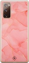 Casimoda® - Coque Samsung S20 FE - Marbre rose - Siliconen/TPU - Rose