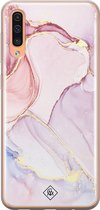 Casimoda® hoesje - Geschikt voor Samsung A50/A30s - Marmer roze paars - Backcover - Siliconen/TPU - Paars