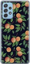 Casimoda® hoesje - Geschikt voor Samsung A52 (5G) - Fruit / Sinaasappel - Backcover - Siliconen/TPU - Multi
